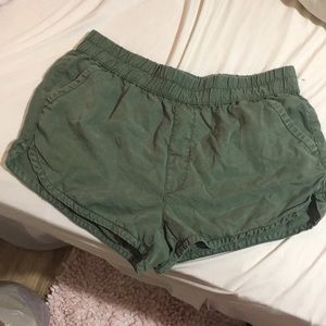 AE Green Fabric Shorts